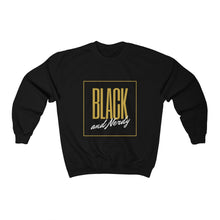 Load image into Gallery viewer, Black &amp; Nerdy - Crewneck Sweatshirt
